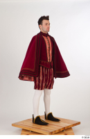  Photos Man in Historical Gothic Suit 1 Ghotic Suit Medieval Clothing Red and White a poses cloak whole body 0006.jpg